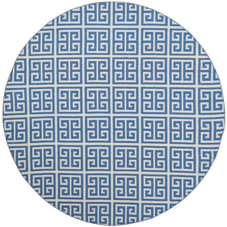Safavieh Montauk Hand Woven Round Area RugBlue & Ivory 6 x 6 ft. MTK724C-6R